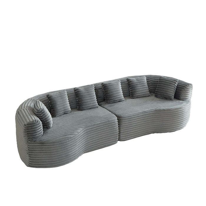 Sectional Sofa, Oversized 4 Seater With Deep Seat Design