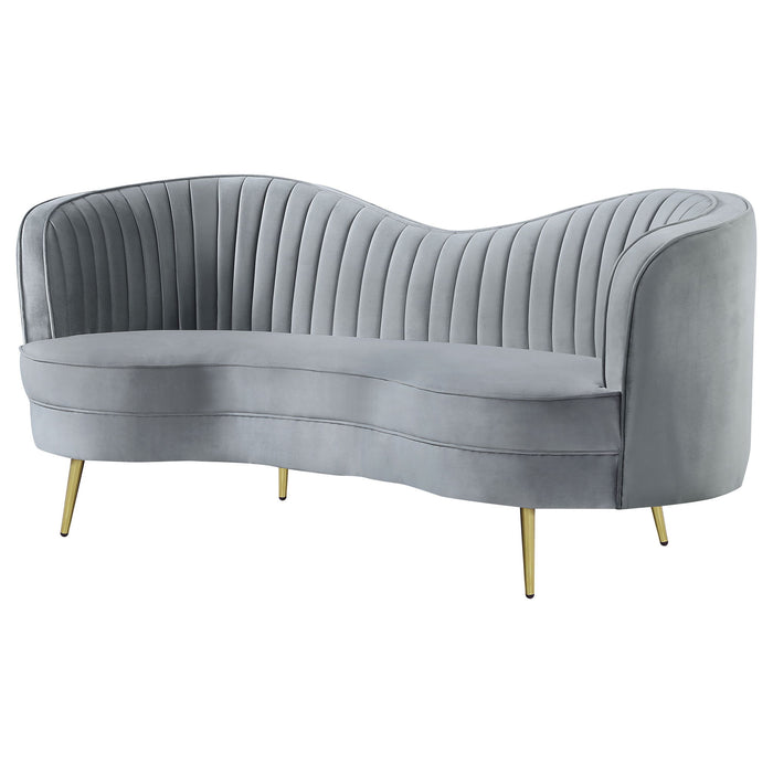 Reigha - Loveseat With Channel Tufted - Gray