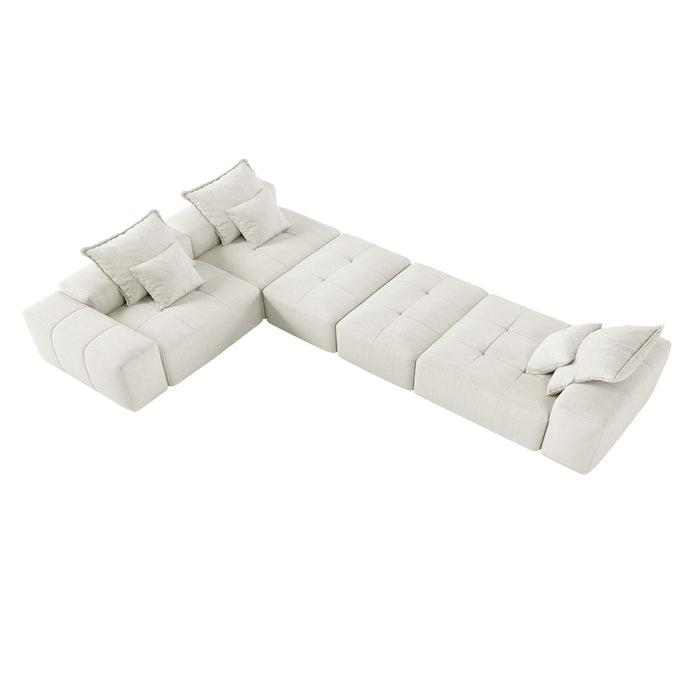 Modern Oversized Diy Combination Modular Sectional Sofa With Pillows