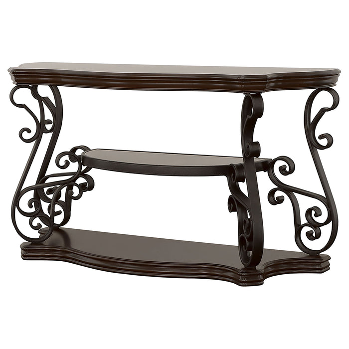 Gretta - Merlot 2 Shelf Sofa Console Table - Brown