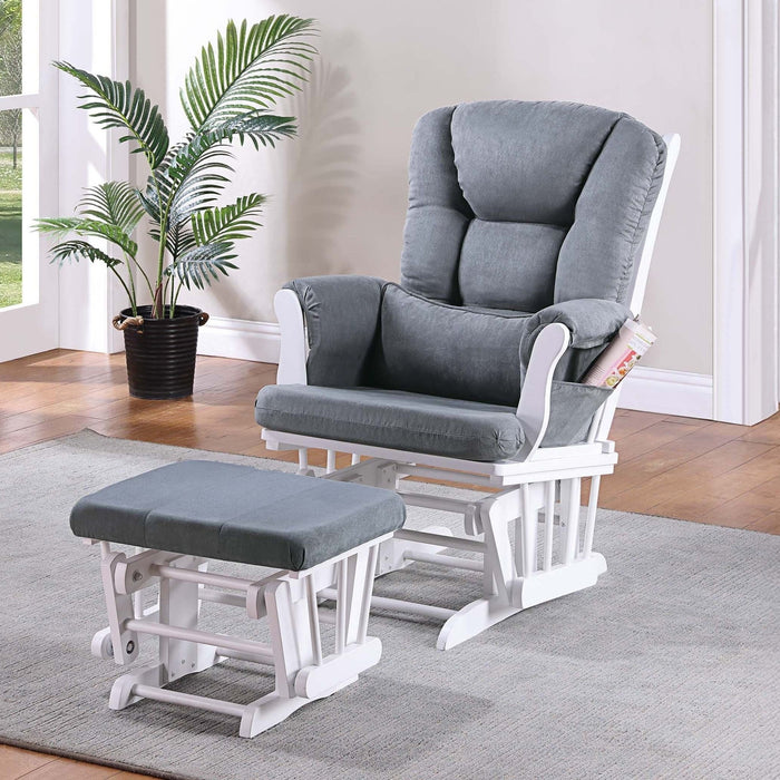 Upholstered Glider Chair With Ottoman