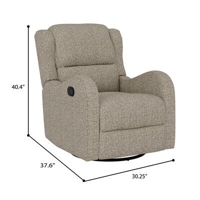 Henry - Manual Swivel Glider Recliner - Speckled Brown