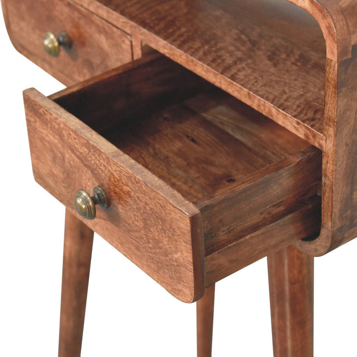 Solid Wood Curved Console Table