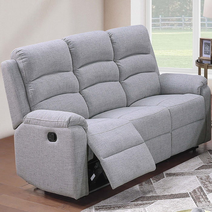 Motion Sofa 1 Piece Horizontal Tufting Cushion Backrest Upholstered Sofa - Beige