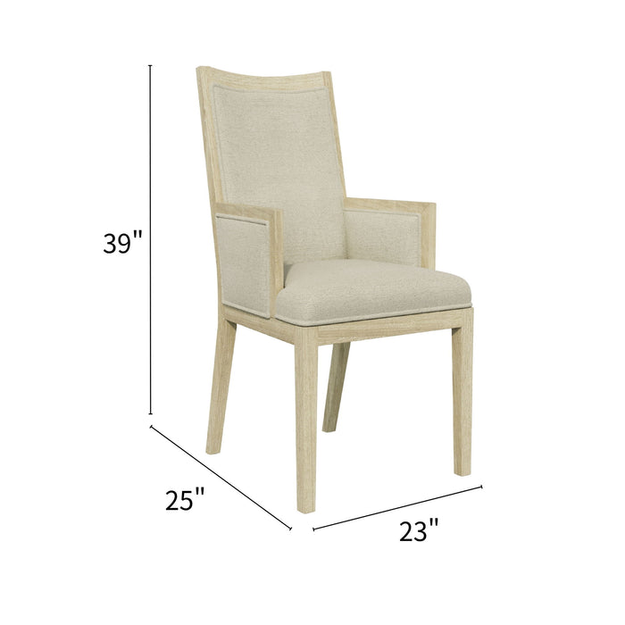 Adeline - Upholstered Arm Chair - Natural Wood Wash