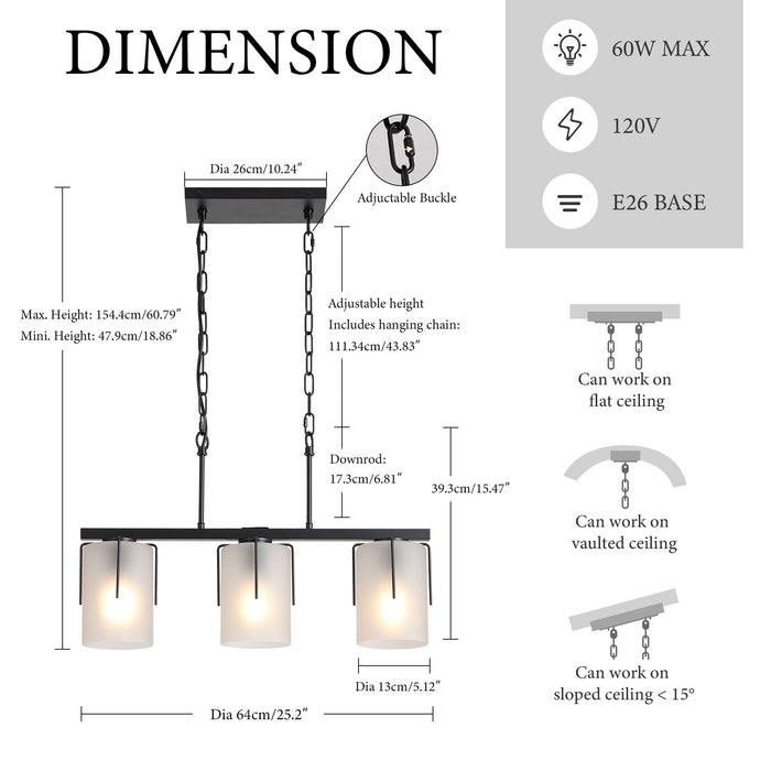Adjustable Cylindrical Pendant Light