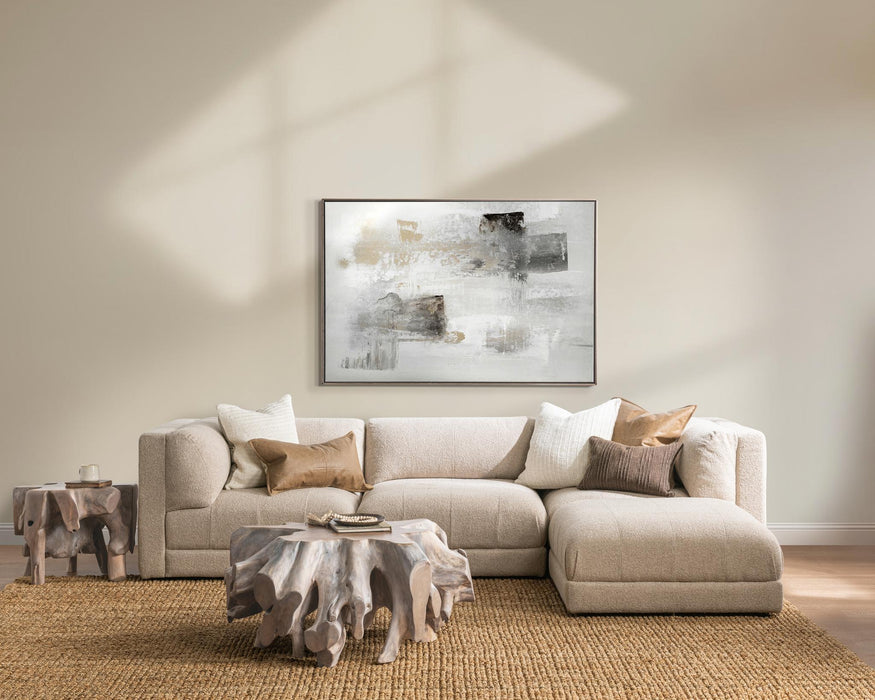Adalynne - Upholstered Square Ottoman - Buttermilk