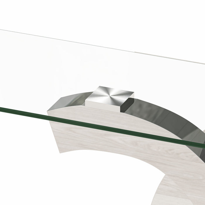Dual C - Shaped Console Table