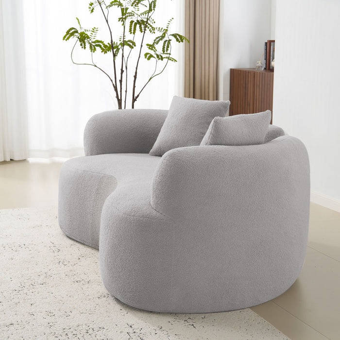 Modern Curved Loveseat