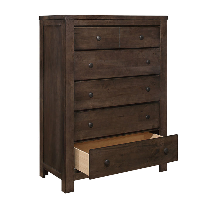5 Drawer Chest, 1 Piece - Brown