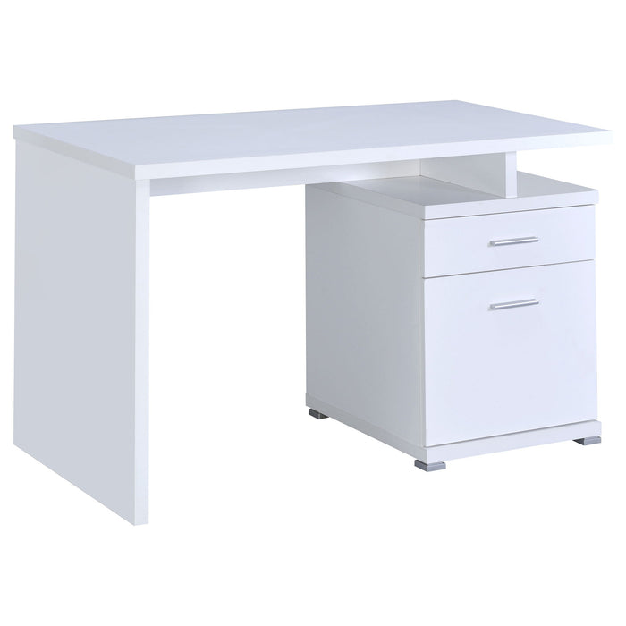 Contemporary Sleek Office Desk With 2 Drawers