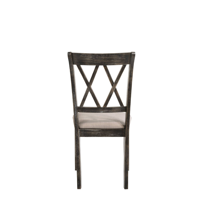 Claudia II - Weathered 7 Pieces Dining Room Set - Gray