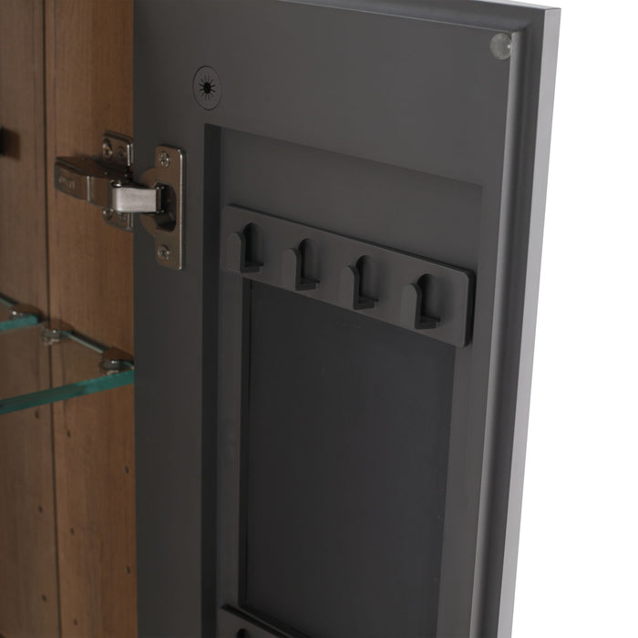 Wall Mounted Bathroom Cabinet With Adjustable Shelves, Storage For Vanity - Imitative Oak