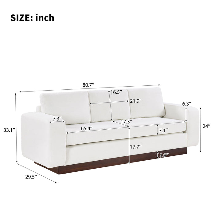 Modern 3 Seater Sofa, Living Room Couch