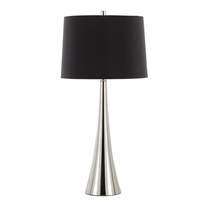 Diana - Contemporary Table Lamp (Set of 2) - Polished Nickel / Black Satin