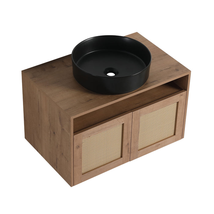 Bathroom Vanity & Art Sink, 2 Soft Close Doors, Float Mounting Design