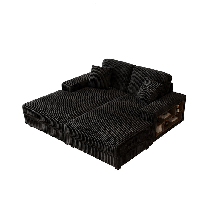 Convertible Sectional Sofa, Sleeper Oversized Living Room Lounge