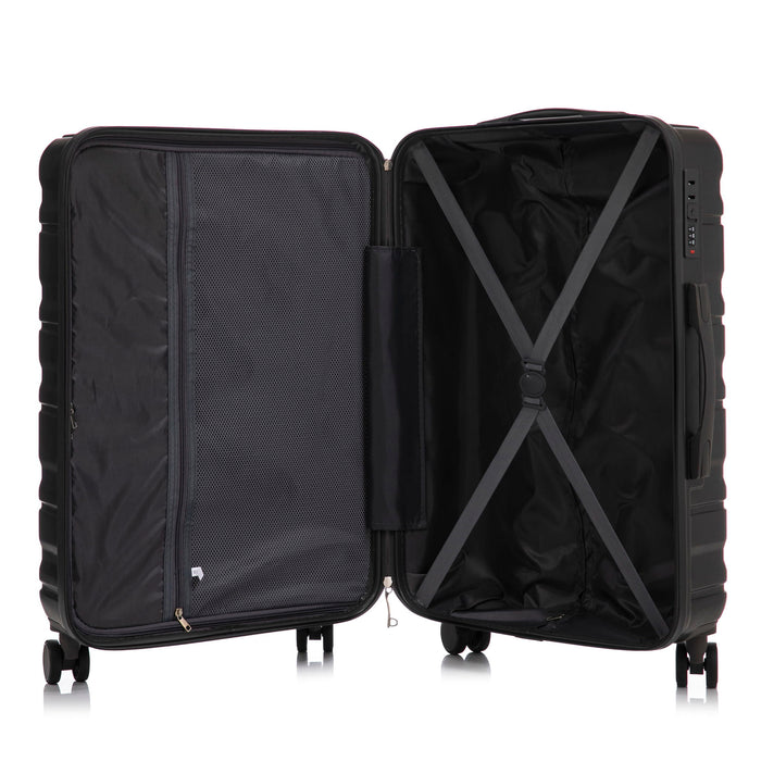 Tourist 3 Piece Luggage Set, Combination Lock, Durable Hard Shell With 360° Silent Wheels