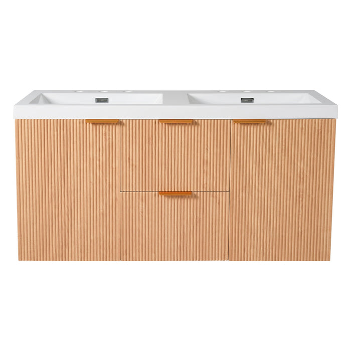 Modern Wall Mounted Bathroom Vanity, Soft Close Doors