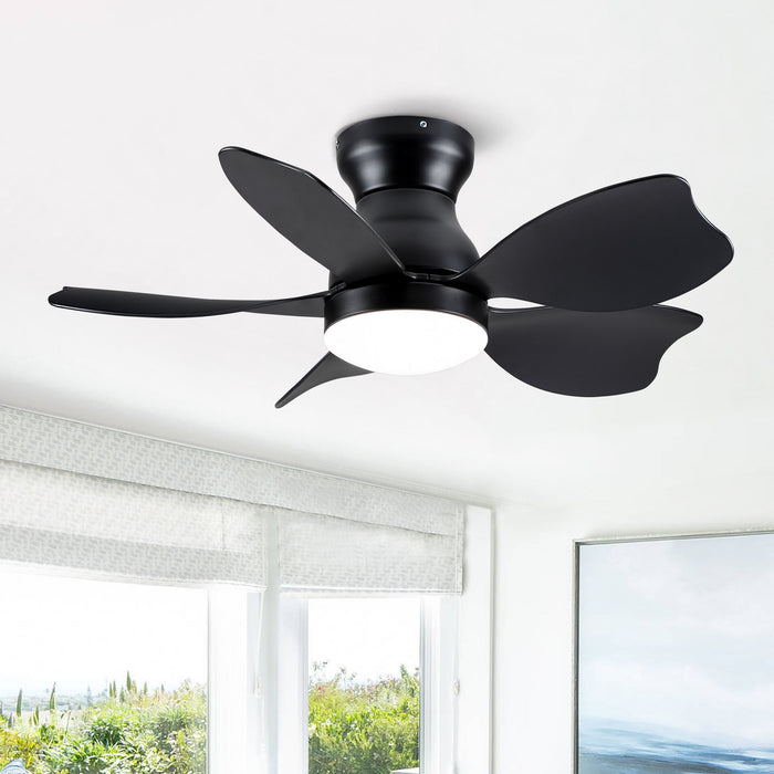 Low Profile Flush Mount Ceiling Fan With Light