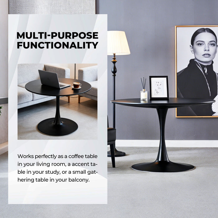 Mid-Century Tulip Dining Table With Round Top