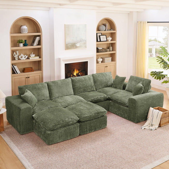 Sectional Sofa With Moveable Ottoman