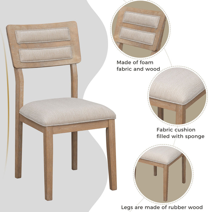 6 Piece Dining Set, Upholstered Chairs And Bench