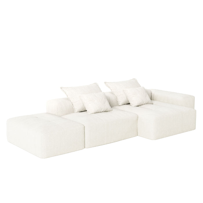 Modern Oversized Diy Combination Modular Sectional Sofa With Pillows