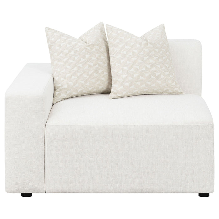 Marlowe - 6 Piece Tight Seat Modular Sectional - Ivory / White