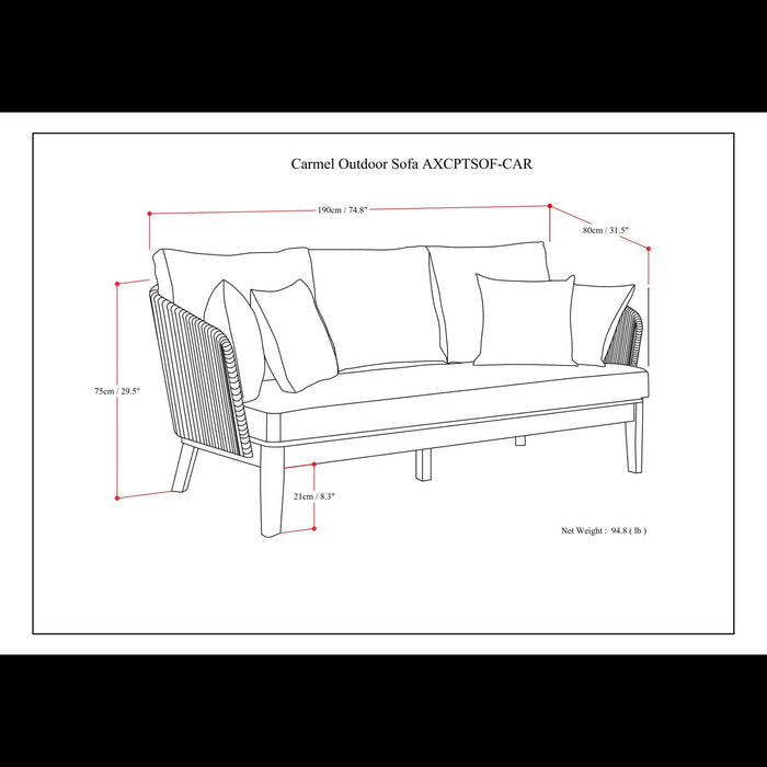 Carmel - Outdoor Sofa - Sand Drift