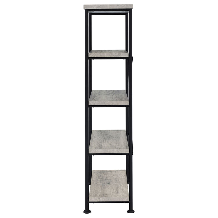 4 Shelf Bookcase Industrial Storage - Gray