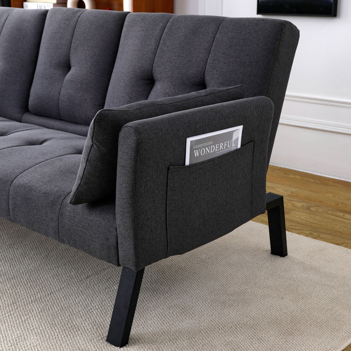 Sofa Bed With Foldable Design And Cup Holder