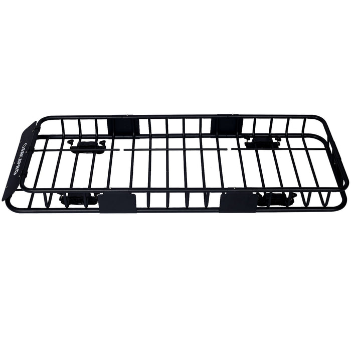 Motoring Rooftop Cargo Carrier Basket Steel, Universal Fit Roof Rack