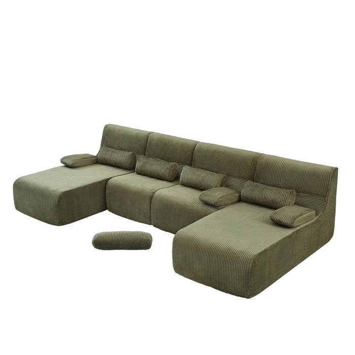 Oversized Sectional Sofa, Living Room Seating With Modular Design