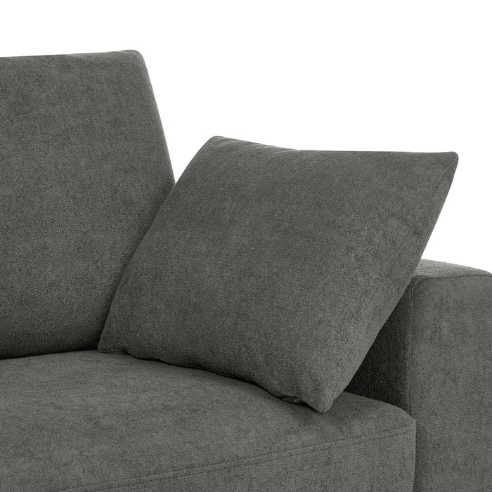 Upholstered Sofa With Toss Pillows - Dark Gray