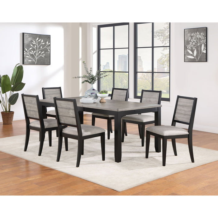 Centera - Rectangular Dining Table With Extension Leaf - Gray