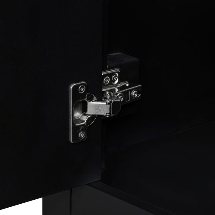 Modern Bathroom Vanity Base Only, 2 Doors And 3 Drawers