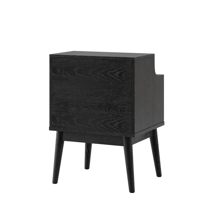 Starla - Wooden Nightstand - Black