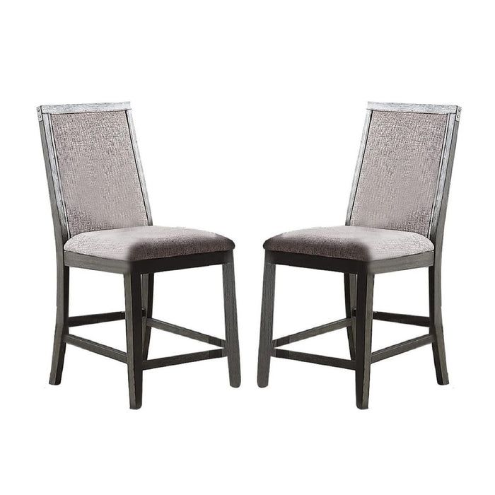 Upholstered Dining Chairs Counter Height (Set of 2) - Gray