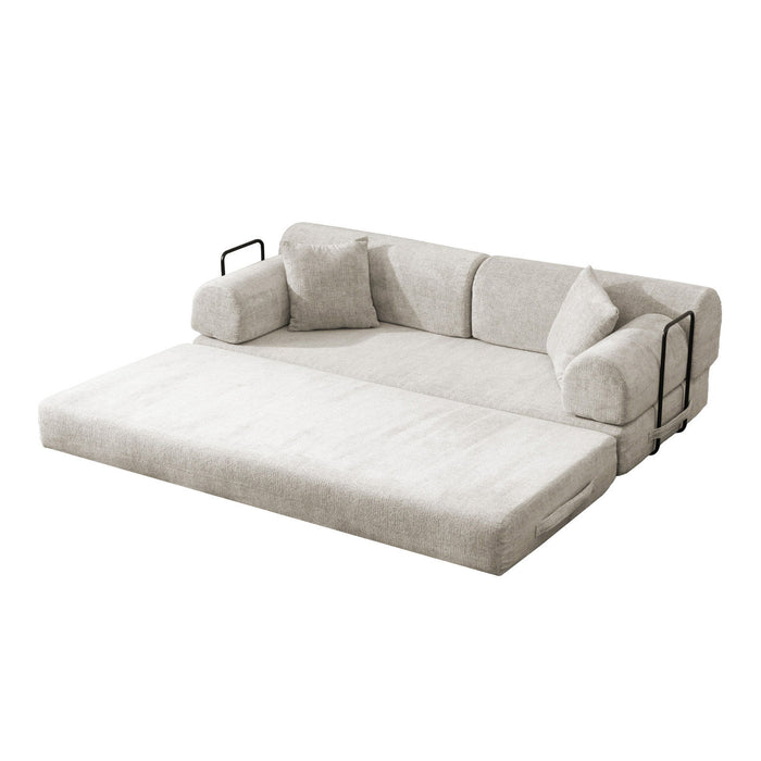Convertible Sleeper Sofa Bed, Folding Mattress Couch - Light Camel