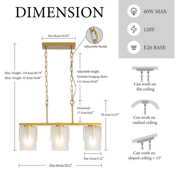 Adjustable Cylindrical Pendant Light