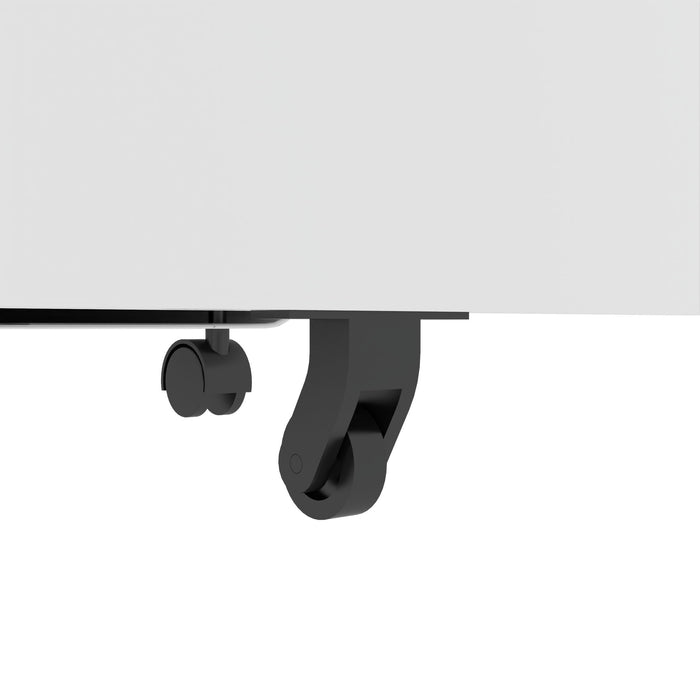 3-Drawer Mobile File Cabinet With Lock, On Casters, Holds A4/Letter Files