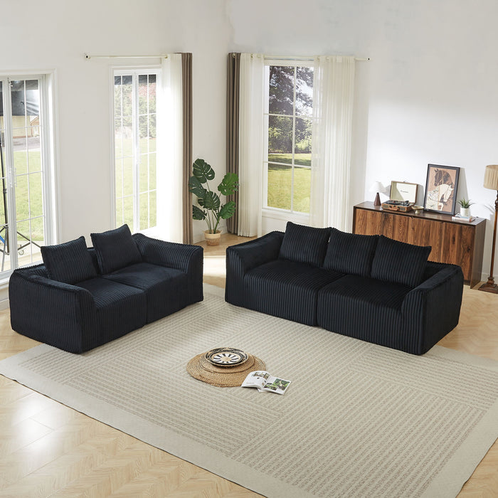Minimalist Set With Curved Lines & Gently Sloped Backrest