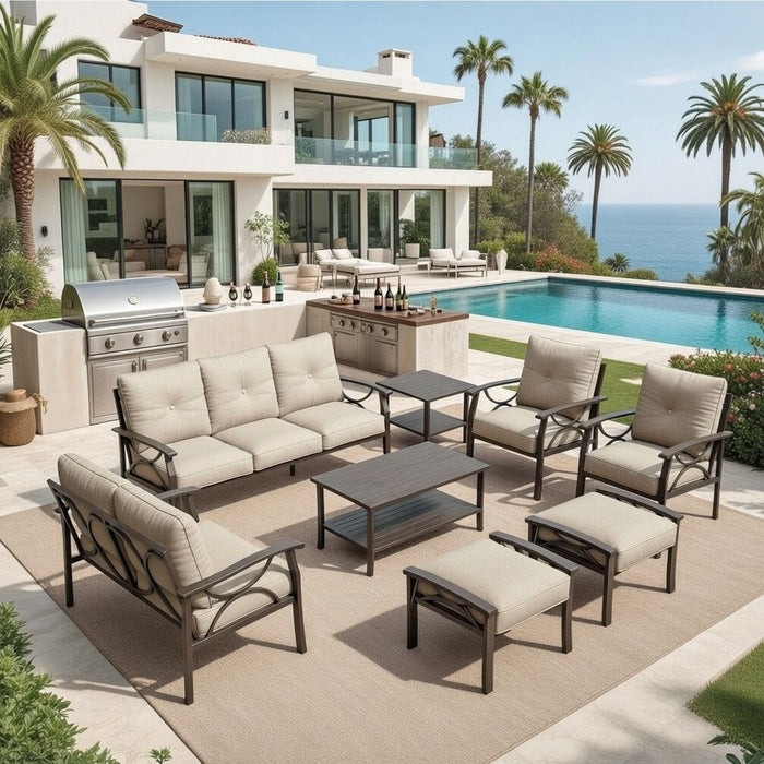 Patio Furniture Set & Coffee Table For Backyard