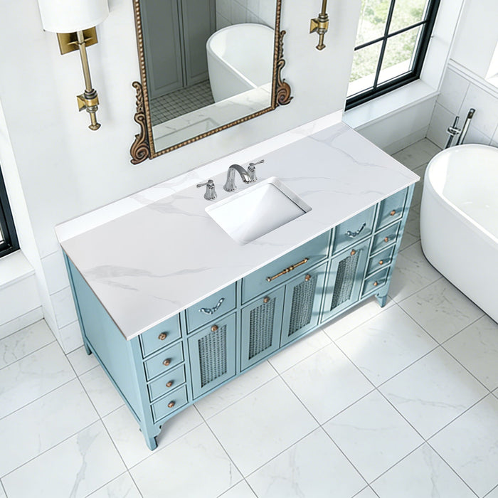Bathroom Vanity Top With Undermount Sink, 3 Pre Drilled Holes
