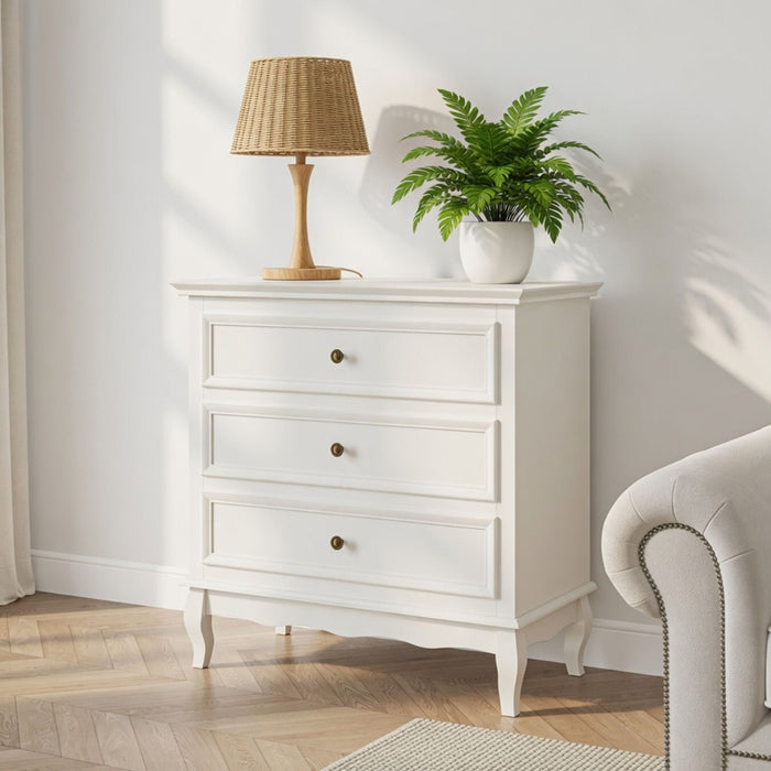 3 Drawer Dresser - White