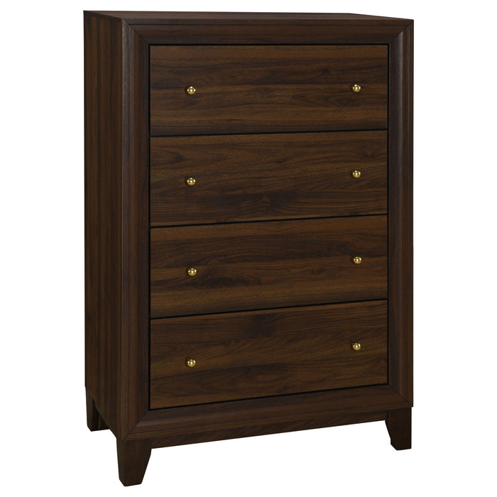 Anza - 4 Drawer Chest Storage Solution - Walnut