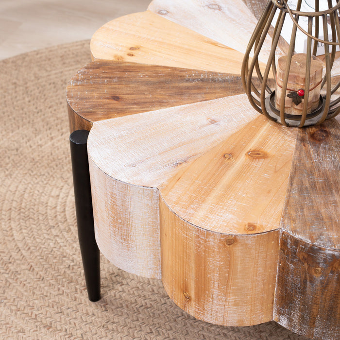 Flower Shaped Coffee Table For Living Room - Multicolor