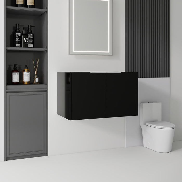 Floating Bathroom Vanity Cabinet With Soft Close Double Doors, Spacious Interior Storage, Wall Mounted, Cabinet Only