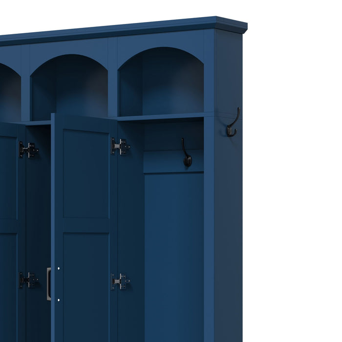 Classic Arched Design Hall Tree With 3 Hidden Storage